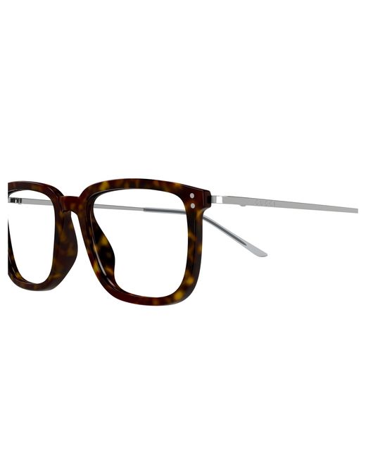 Gucci Black Gg1709O 006 Optical Frames Acetate Transparent Squared for men