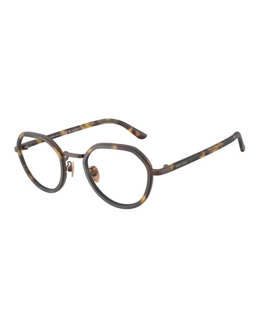 Giorgio Armani Black Ar5167 6405 Optical Frames Metal Transparent Round Normal for men