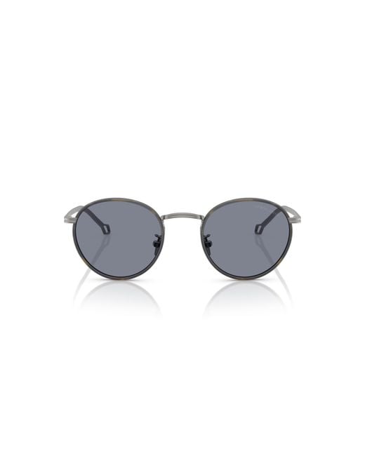 Giorgio Armani Black Ar6163J 300319 Sunglasses Metal Round Normal for men