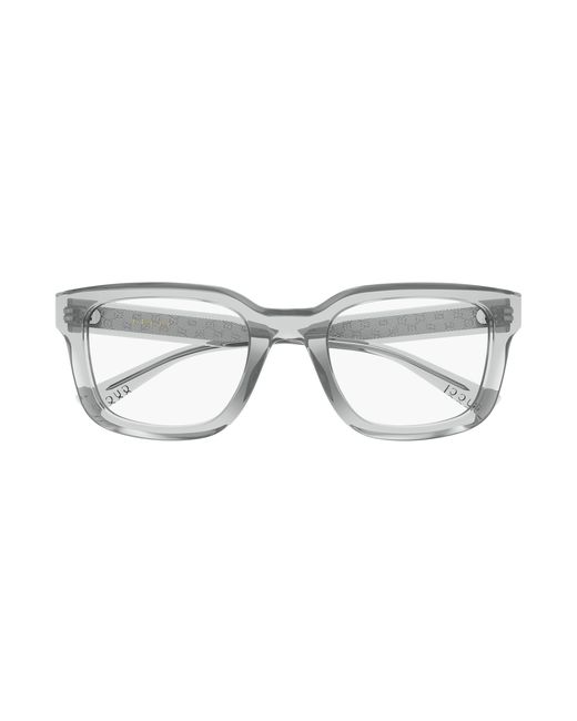 Gucci Black Gg2071Ol 005 Optical Frames Acetate Transparent Squared for men