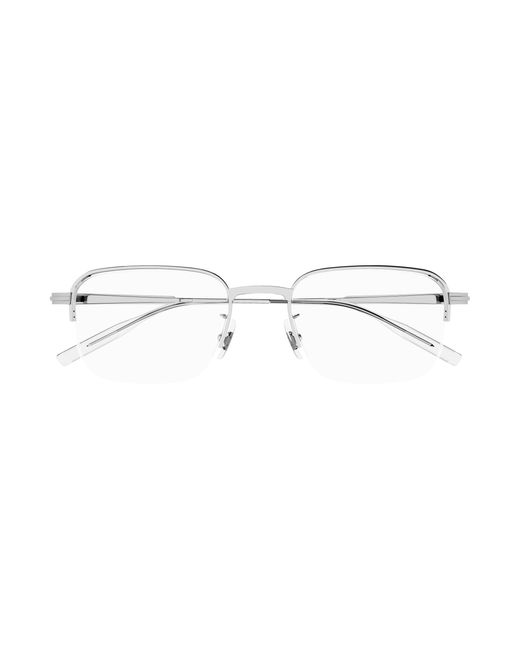 Montblanc Black Mb0220Oa 004 Optical Frames Metal Squared for men