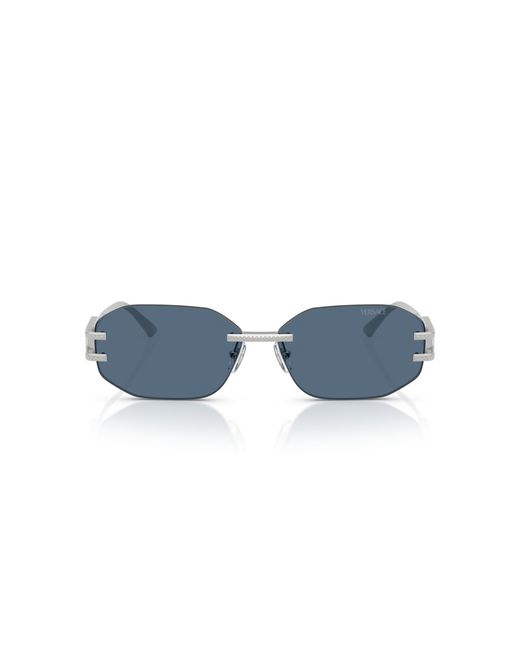 Versace Black Ve2274 100080 Sunglasses Metal Geometric Normal