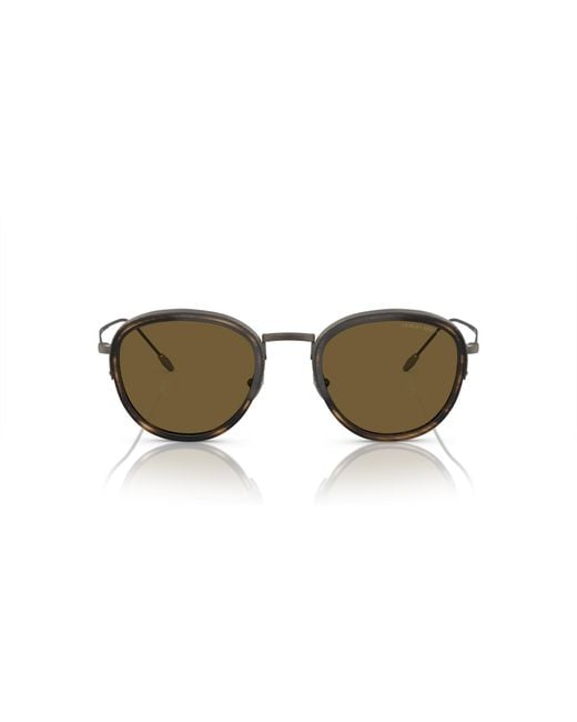 Giorgio Armani Black Ar6068 325973 Sunglasses Metal Round Normal for men