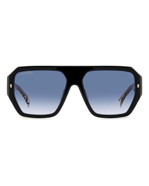 DSquared² Black D2 0128/S Tay/08 Sunglasses Acetate Squared Normal Shaded for men