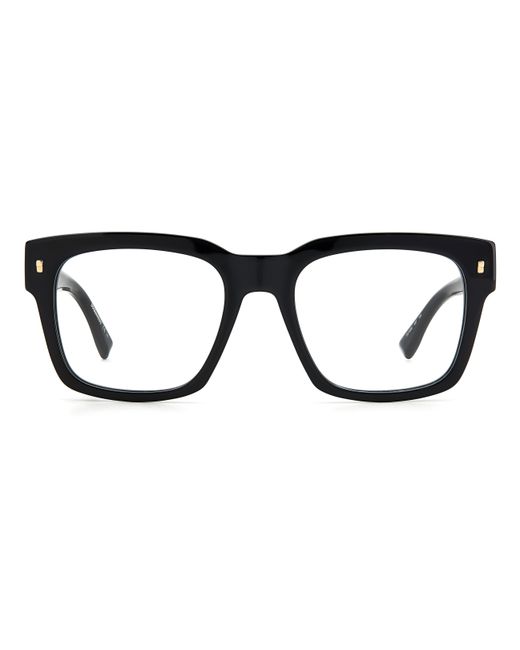DSquared² Black D2 0066 807 Optical Frames Acetate Squared for men