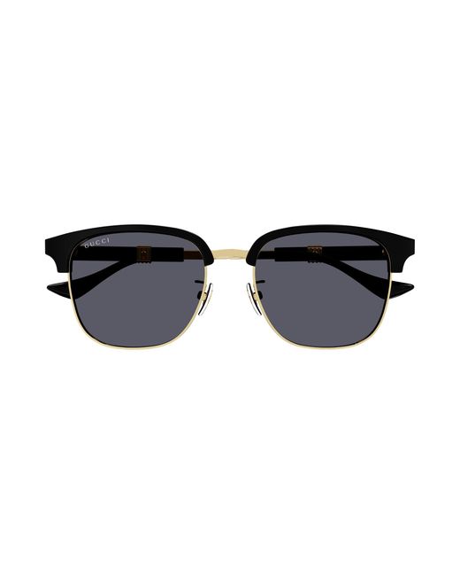 Gucci Black Gg1499Sk 001 Sunglasses Metal Round for men