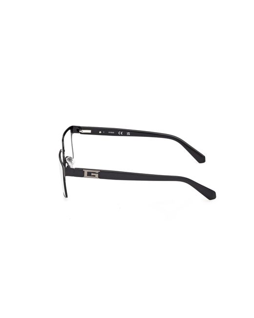 Guess Black Gu50370 002 Optical Frames Metal Squared Normal for men