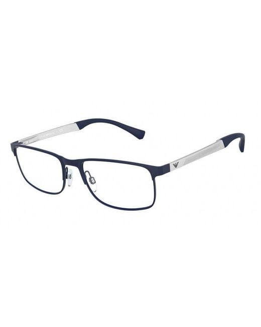 Emporio Armani Black Ea1112 3131 Optical Frames Metal Squared for men