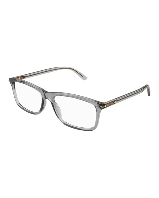 Gucci Black Gg1447O 004 Optical Frames Acetate Transparent Squared for men