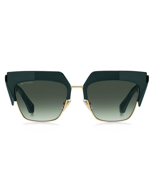 Etro Green Club 1Ed/9K Sunglasses Metal Squared Normal Shaded