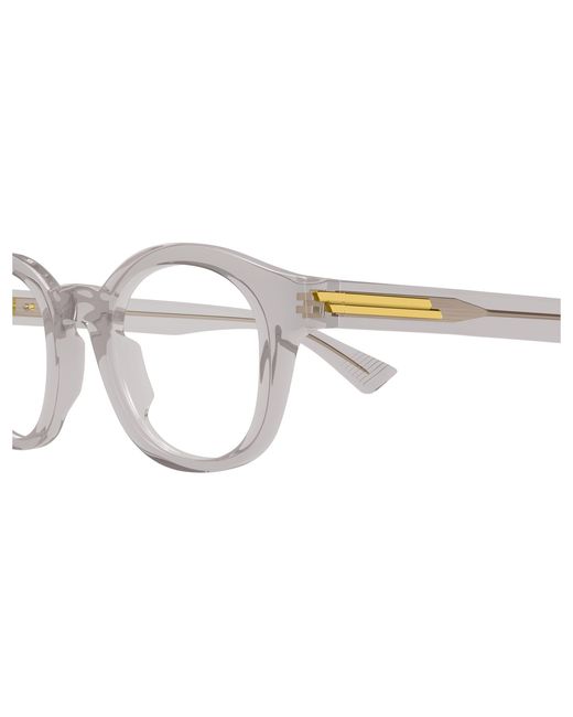Bottega Veneta Black Bv1413O 003 Optical Frames Acetate Transparent Round for men
