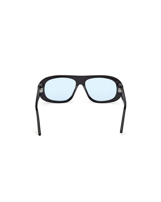 Gcds Black Gd0067 Giuliano 01V Sunglasses Acetate Squared Normal