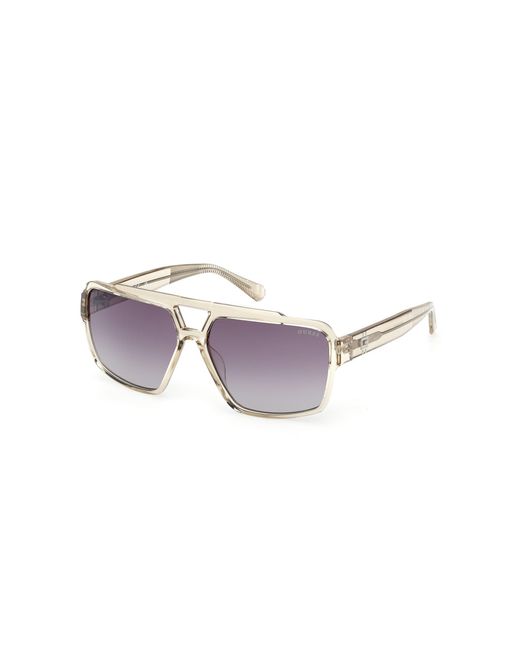 Guess Black Gu00223 57Z Sunglasses Injected Squared Normal for men