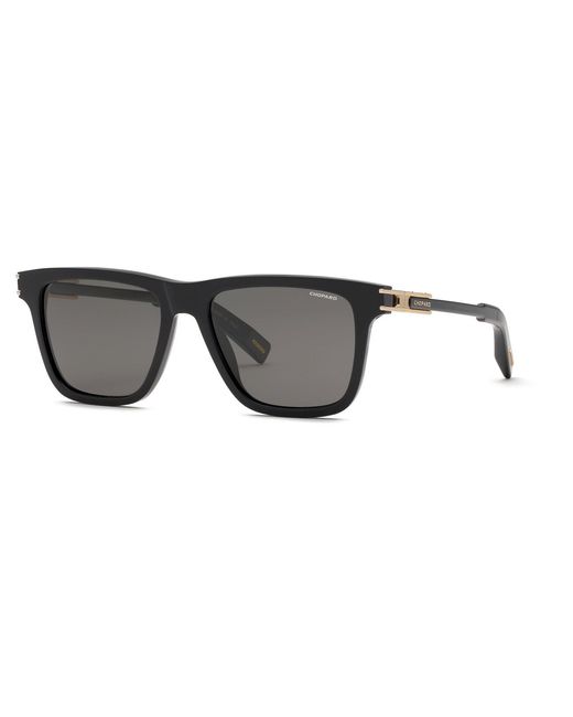 Chopard Black Sch398 700P Sunglasses Acetate Smoke Squared Polarized for men