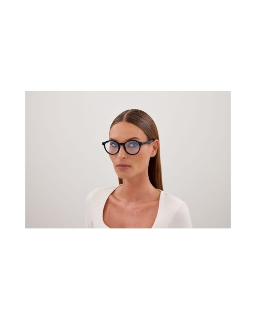 Saint Laurent Black Sl M163 001 Optical Frames Acetate Transparent Round