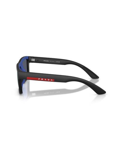 Prada Linea Rossa Black Ps A07S 1Bo05U Sunglasses Injected Squared Normal for men
