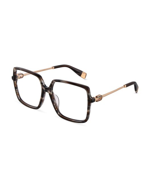 Furla Black Vfu872 07Hi Optical Frames Acetate Squared