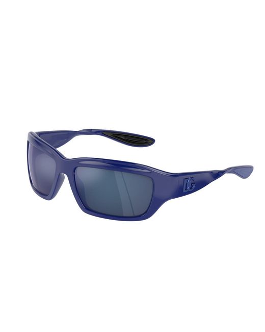 Dolce & Gabbana Blue Dg6191 309455 Sunglasses Injected Squared Mirrored Mirror