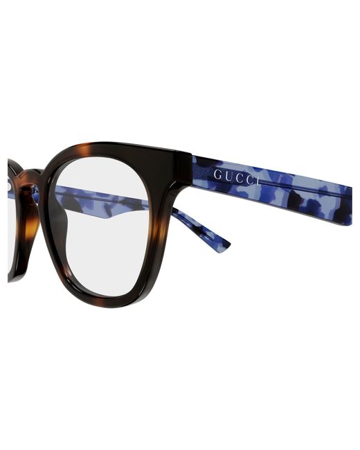 Gucci Black Gg2185O 003 Optical Frames Acetate Transparent Round for men
