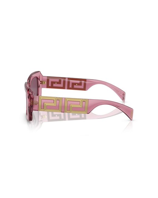 Versace Pink Ve4444U 5355Ak Sunglasses Acetate Squared Normal