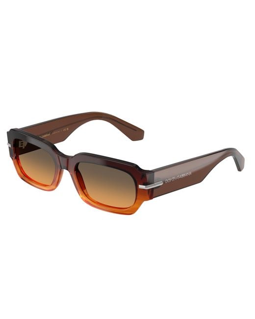 Dolce & Gabbana Black Dg4485 348618 Sunglasses Acetate Squared Normal Nuanced for men