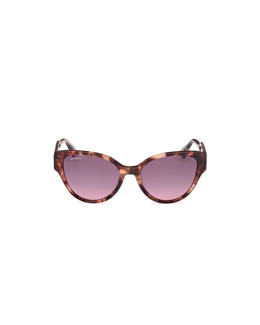 MAX&Co. Black Mo0095 55B Sunglasses Acetate Smoke Round Normal