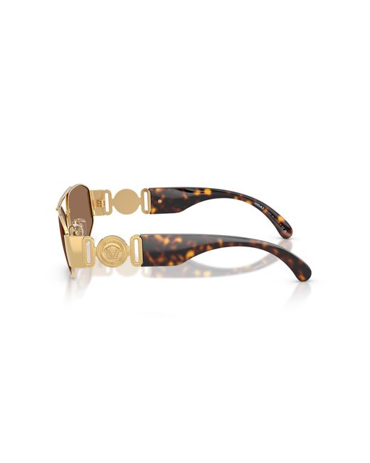 Versace Black Ve2287 100273 Sunglasses Metal Geometric Normal for men