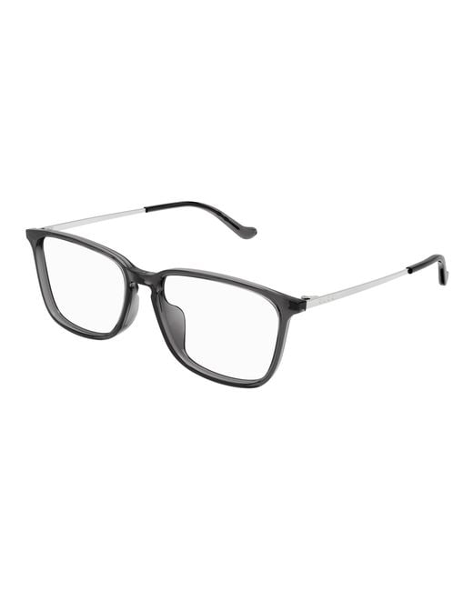 Gucci Black Gg1609Oa 003 Optical Frames Acetate Transparent Squared for men