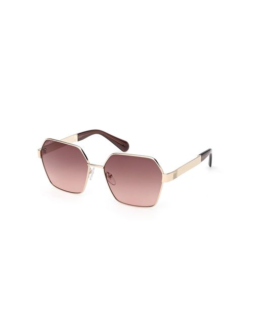 MAX&Co. Black Mo0141 32F Sunglasses Metal Geometric Normal
