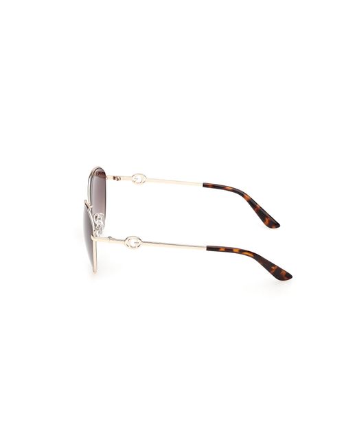 Guess Black Gu00284 32F Sunglasses Metal Round Normal