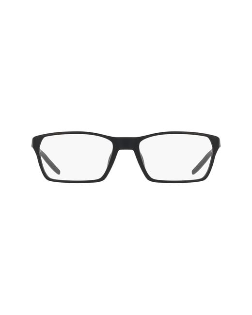 Nike Black 7410 001 Optical Frames Bio-Injected Squared Normal for men