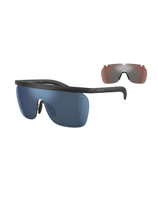 Giorgio Armani Black Ar8169 504255 Sunglasses Nylon Squared Mirrored for men