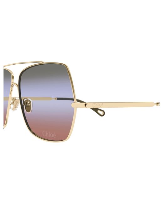 Chloé Black Ch0278S 007 Sunglasses Metal Squared