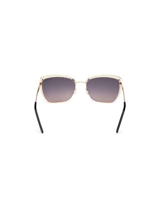 Guess Black Gu00218 05B Sunglasses Metal Smoke Squared Normal