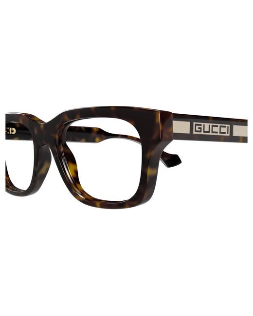 Gucci Black Gg1731O 002 Optical Frames Acetate Transparent Squared for men