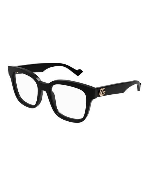 Gucci Black Gg0958O 004 Optical Frames Acetate Transparent Squared