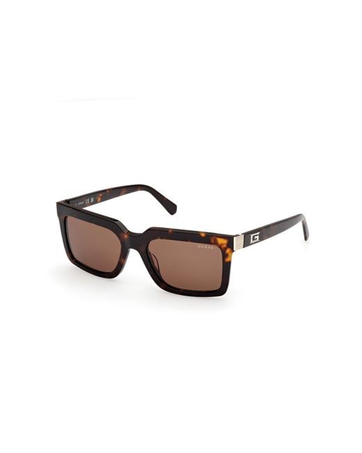 Guess Black Gu00213 52E Sunglasses Acetate Squared Normal for men
