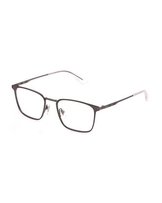 Police Black Vplq70 Code 7 584 Optical Frames Metal Squared for men