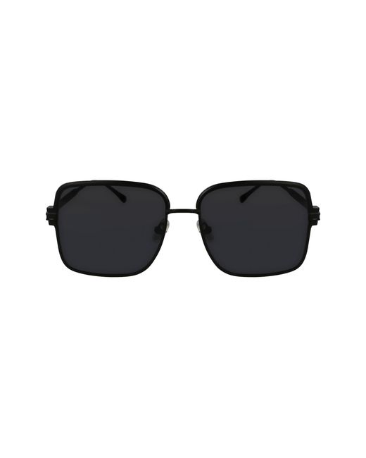 Ferragamo Black Sf317S 002 Sunglasses Metal Squared Normal