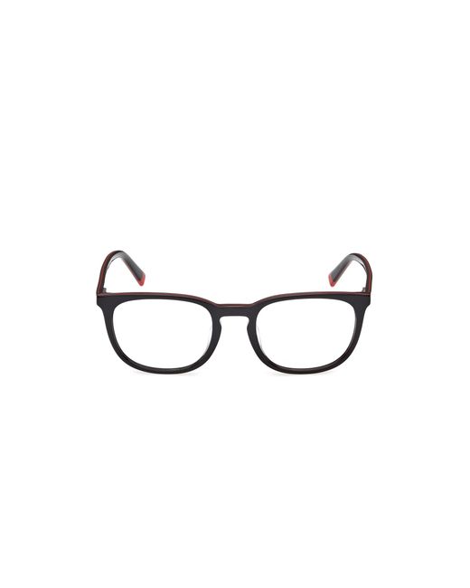 Timberland Black Tb50096-H 001 Optical Frames Acetate Round Normal for men