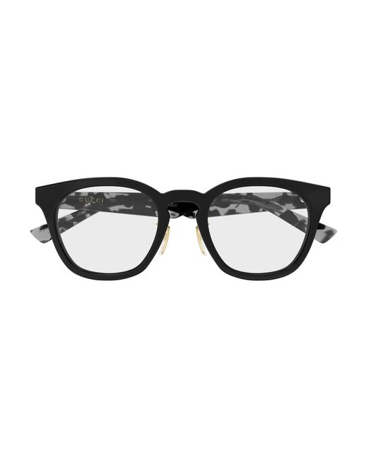Gucci Black Gg2187Oa 008 Optical Frames Acetate Transparent Round for men