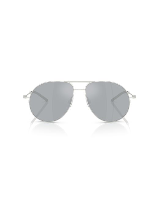 Moncler Black Me4002 Flyze 10041U Sunglasses Steel Pilot Mirror