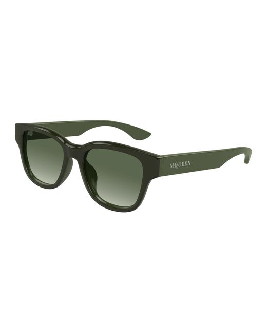 McQueen Green Am0528Sa 004 Sunglasses Acetate Squared