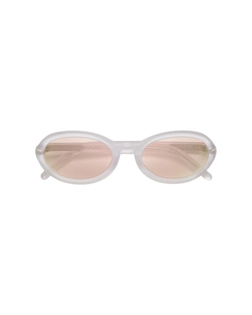 Retrosuperfuture White 6Wk Cherry Frozen Sunglasses Acetate Geometric Normal