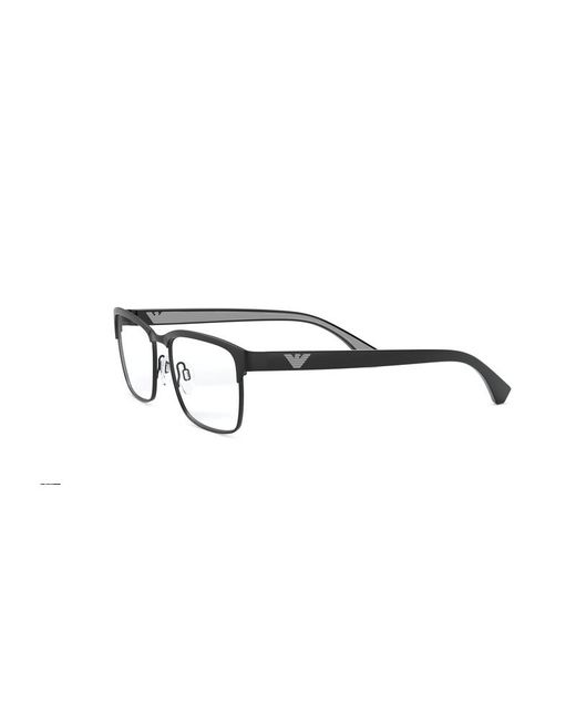 Emporio Armani Black Ea1098 3014 Optical Frames Metal Transparent Squared Normal for men