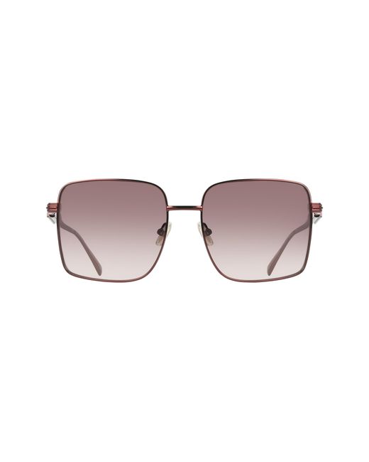 Ferragamo Black Sf330S 606 Sunglasses Metal Squared Normal