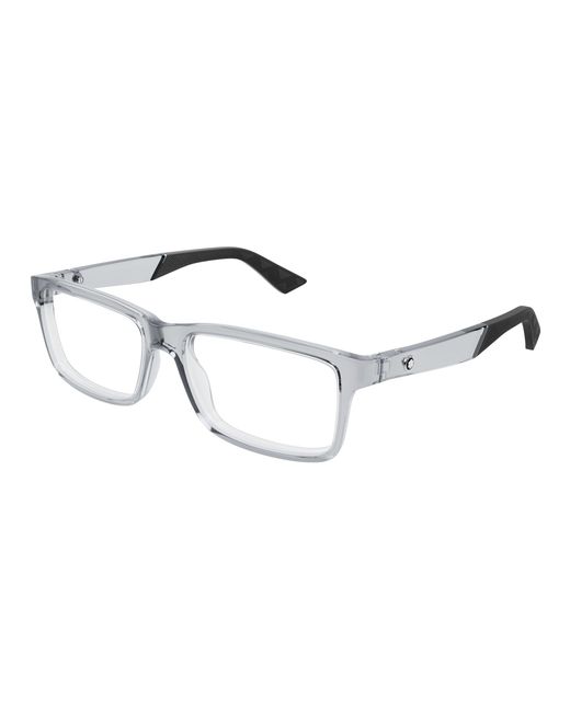 Montblanc Black Mb0402O 004 Optical Frames Injected Transparent Squared for men