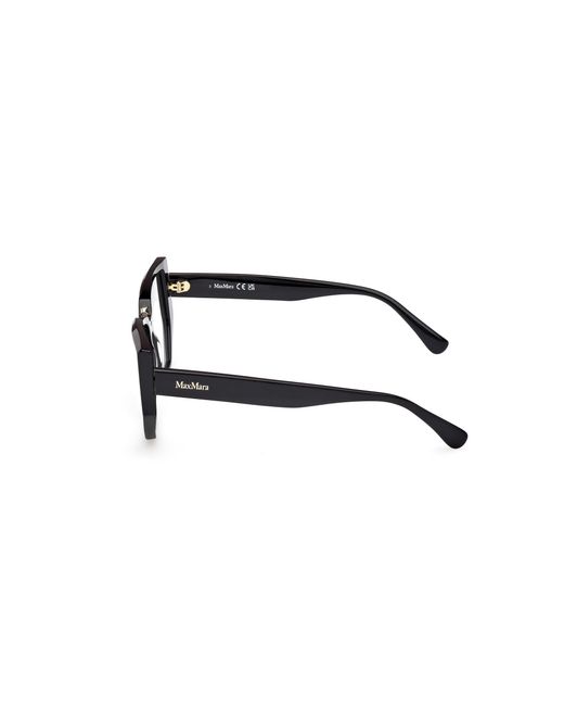 Max Mara Black Mm5179-B 001 Optical Frames Acetate Geometric Normal