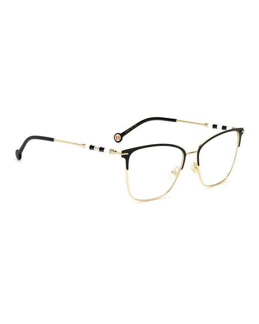 Carolina Herrera Black Ch 0040 Rhl Optical Frames Metal Squared
