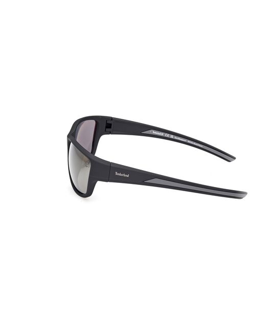 Timberland Black Tb00023 02D Sunglasses Injected Smoke Squared Polarized for men